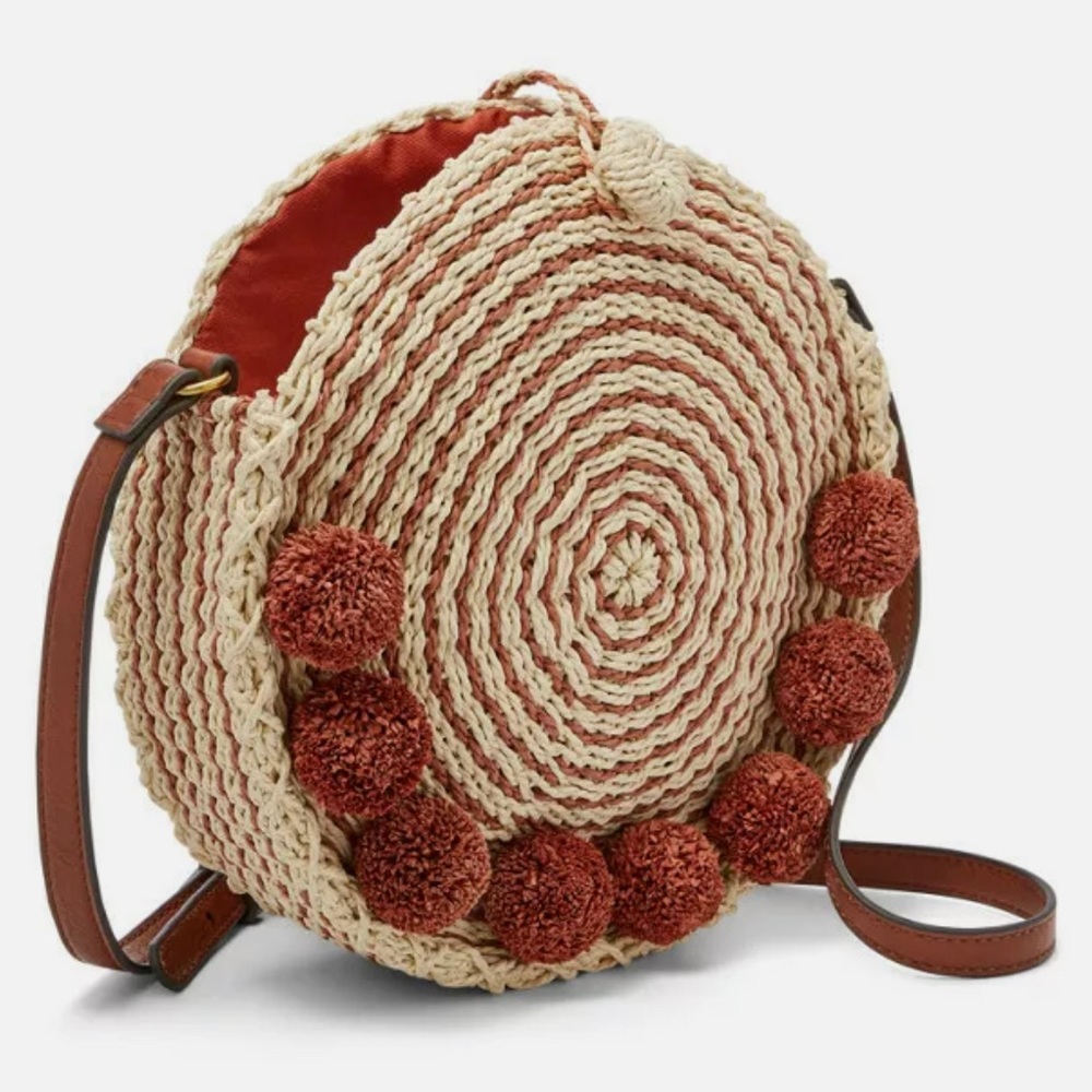 Fossil Faye straw crossbody bag